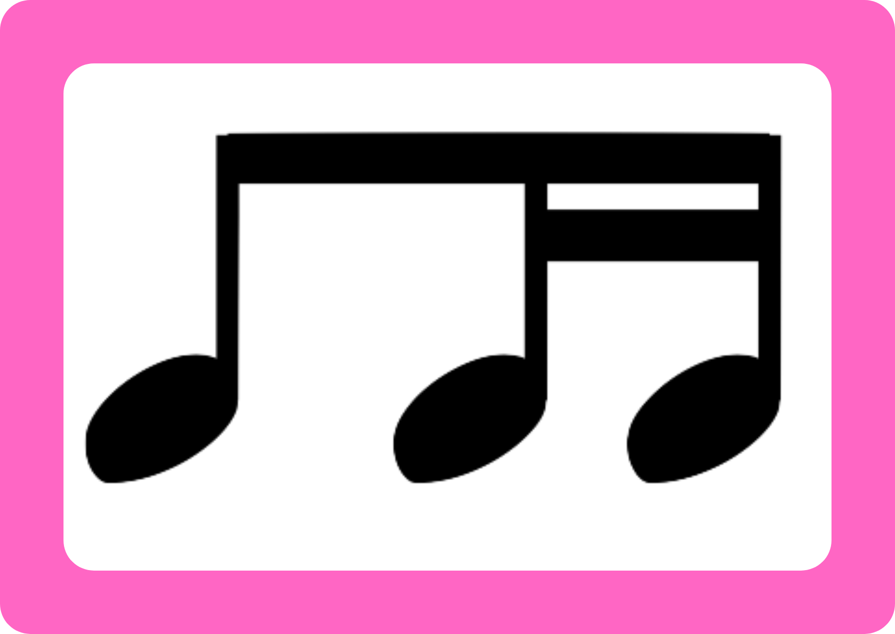 Corchea y 2 semicorcheas